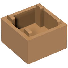 Part 35700 - Container, Box 2 x 2 x 1 - Top Opening with Flat Inner Bottom - De BrickPlaats