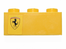 Part 3622pb055L - Brick 1 x 3 with Ferrari Logo Pattern Left Side Model (Sticker) - Set 30194 - De BrickPlaats