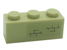 Part 3622pb135R - Brick 1 x 3 with Bricks Pattern Model Right Side (Sticker) - Set 71043 - De BrickPlaats
