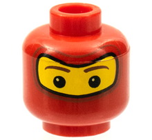 Part 3626pb0177 - Minifigure, Head Balaclava with Brown Eyebrows, White Spot in Eyes Pattern (Spider-Man 2) - De BrickPlaats