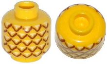 Part 3626pb1018 - Minifigure, Head without Face with Pineapple Pattern - De BrickPlaats