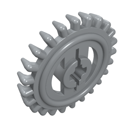 Part 3650b - Technic, Gear 24 Tooth Crown - Reinforced - De BrickPlaats