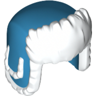 Part 36933pb02 - Minifigure, Headgear Ushanka Hat with Molded White Fur Lining Pattern - De BrickPlaats