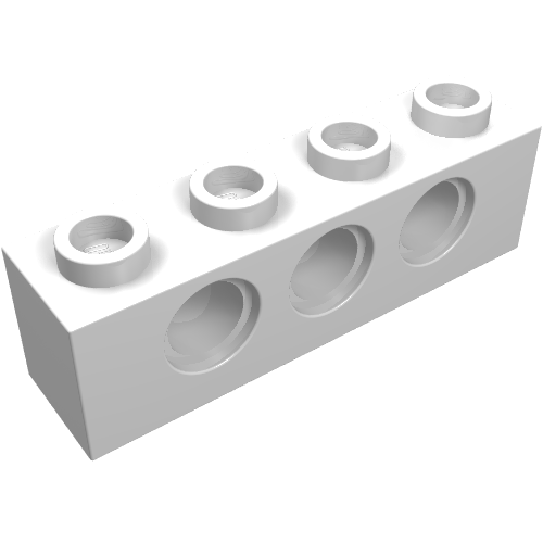Part 3701 - Technic, Brick 1 x 4 with Holes - De BrickPlaats