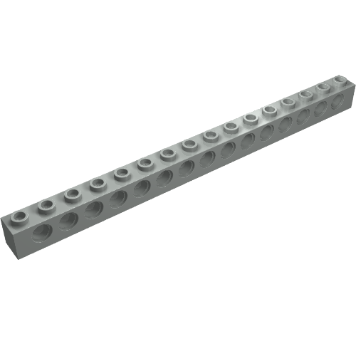 Part 3703 - Technic, Brick 1 x 16 with Holes - De BrickPlaats