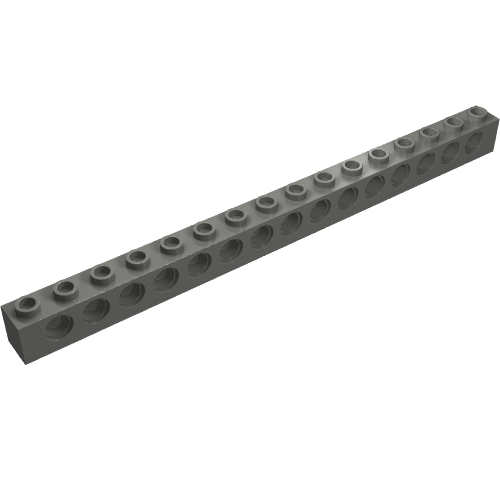 Part 3703 - Technic, Brick 1 x 16 with Holes - De BrickPlaats