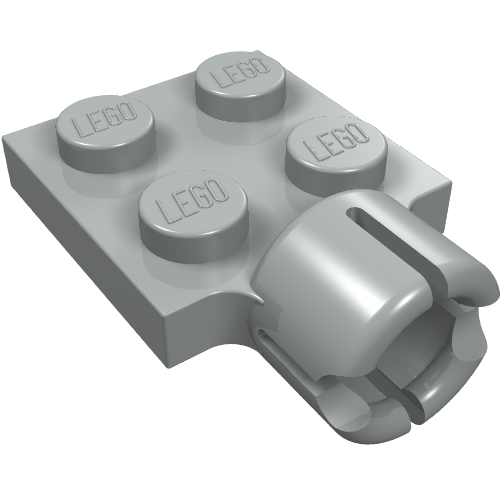 Part 3730 - Plate, Modified 2 x 2 with Tow Ball Socket, Short, 4 Slots - De BrickPlaats