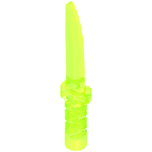 Part 37341b - Minifigure, Weapon Knife with Flat Hilt End and Curved Blade, Cross Hatched Grip - De BrickPlaats