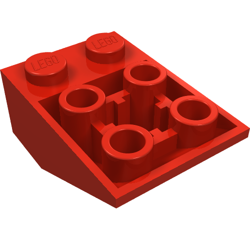 Part 3747b - Slope, Inverted 33 3 x 2 with Flat Bottom Pin and Connections between Studs - De BrickPlaats