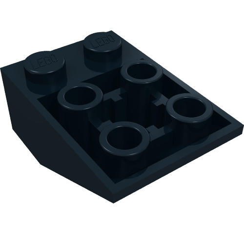 Part 3747b - Slope, Inverted 33 3 x 2 with Flat Bottom Pin and Connections between Studs - De BrickPlaats