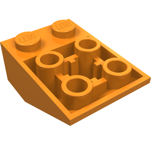 Part 3747b - Slope, Inverted 33 3 x 2 with Flat Bottom Pin and Connections between Studs - De BrickPlaats