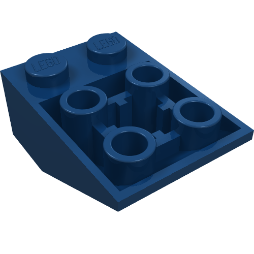 Part 3747b - Slope, Inverted 33 3 x 2 with Flat Bottom Pin and Connections between Studs - De BrickPlaats