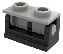 Part 3937c09 - Hinge Brick 1 x 2 with Light Gray Top Plate (3937 / 3938) - De BrickPlaats