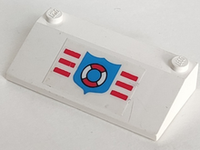 Part 3939pb06 - Slope 33 3 x 6 with Inner Walls with Coast Guard Pattern (Sticker) - Set 6353 - De BrickPlaats