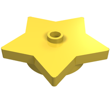 Part 39611 - Plate, Round 4 x 4 x 2/3 with Star and Open Stud - De BrickPlaats