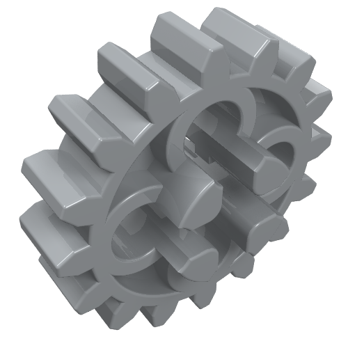Part 4019 - Technic, Gear 16 Tooth - Axle Hole with Open Sides - De BrickPlaats