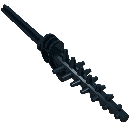 Part 40340 - Bionicle Weapon Drill with Pin Hole and Long Axle - De BrickPlaats