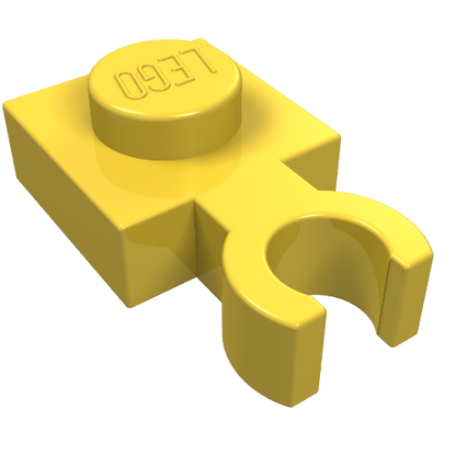 Part 4085a - Plate, Modified 1 x 1 with Open O Clip Thin (Vertical Grip) - De BrickPlaats