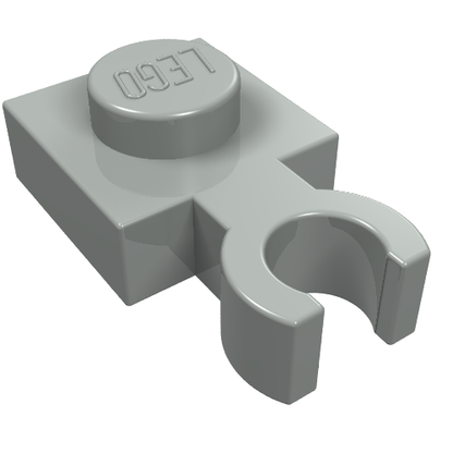 Part 4085a - Plate, Modified 1 x 1 with Open O Clip Thin (Vertical Grip) - De BrickPlaats
