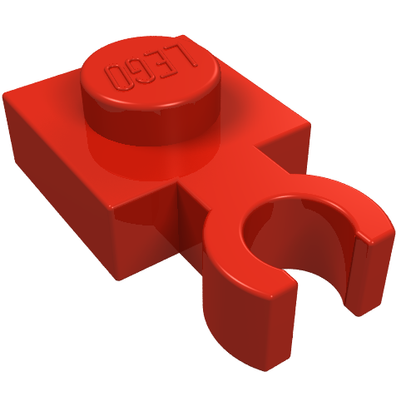 Part 4085a - Plate, Modified 1 x 1 with Open O Clip Thin (Vertical Grip) - De BrickPlaats
