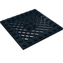 Part 4151b - Plate, Modified 8 x 8 with Grille and Hole in Center - De BrickPlaats