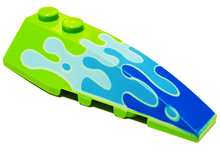 Part 41747pb030 - Wedge 6 x 2 Right with Blue Water Splash Pattern - De BrickPlaats
