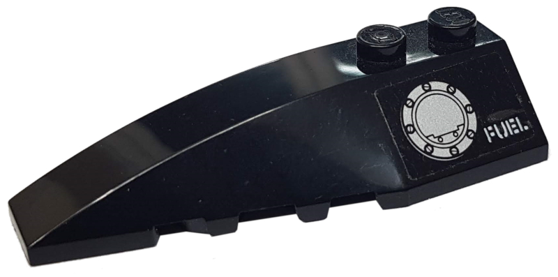 Part 41748pb070 - Wedge 6 x 2 Left with 'FUEL' and Filler Cap Pattern (Sticker) - Set 7786 - De BrickPlaats
