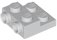 Part 4304 - Plate, Modified 2 x 2 x 2/3 with 2 Studs on Side - Hollow Bottom Tube - De BrickPlaats
