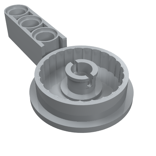 Part 44225 - Technic Rotation Joint Disk with Large Pin and 3L Liftarm Thick - De BrickPlaats
