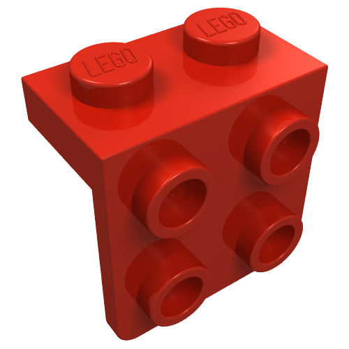 Part 44728 - Bracket 1 x 2 - 2 x 2 - De BrickPlaats