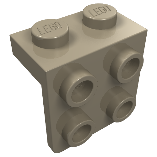 Part 44728 - Bracket 1 x 2 - 2 x 2 - De BrickPlaats