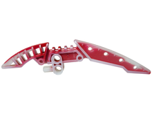 Part 44813pb01 - Bionicle Weapon Staff of Light Blade with Marbled Dark Red Pattern - De BrickPlaats