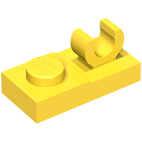 Part 44861 - Plate, Modified 1 x 2 with Open O Clip on Top - De BrickPlaats