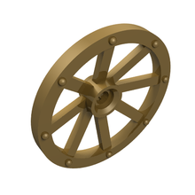 Part 4489b - Wheel Wagon Large 33mm D., Hole Notched for Wheels Holder Pin - De BrickPlaats