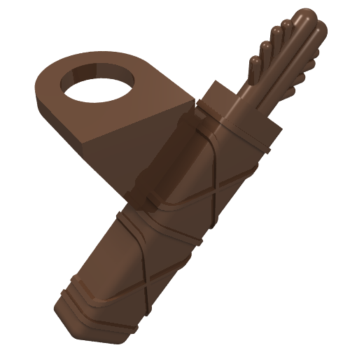 Part 4498 - Minifigure Arrow Quiver with 2 Arrows - De BrickPlaats