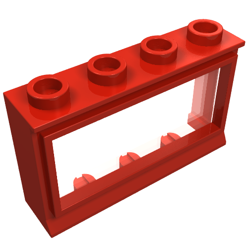 Part 453 - Window 1 x 4 x 2 with Fixed Glass - De BrickPlaats