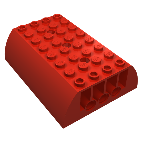 Part 45411 - Slope, Curved 6 x 8 x 2 Double - De BrickPlaats