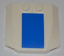 Part 45677pb052 - Wedge 4 x 4 x 2/3 Triple Curved with Blue Thick Stripe Pattern (Sticker) - Sticker Width 13mm - Set 7236-2 - De BrickPlaats