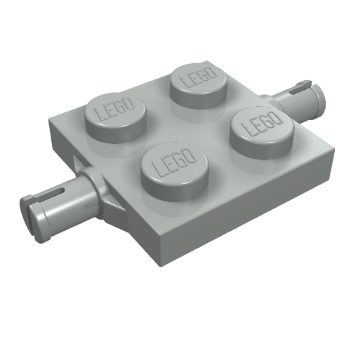 Part 4600 - Plate, Modified 2 x 2 with Wheels Holder - De BrickPlaats