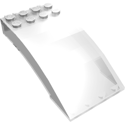 Part 46413 - Windscreen 8 x 4 x 2 Curved with Locking Dual 2 Fingers - De BrickPlaats