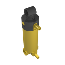 Part 47224c01 - Pneumatic Cylinder with 2 Inlets and Rounded End Medium (48mm) - De BrickPlaats
