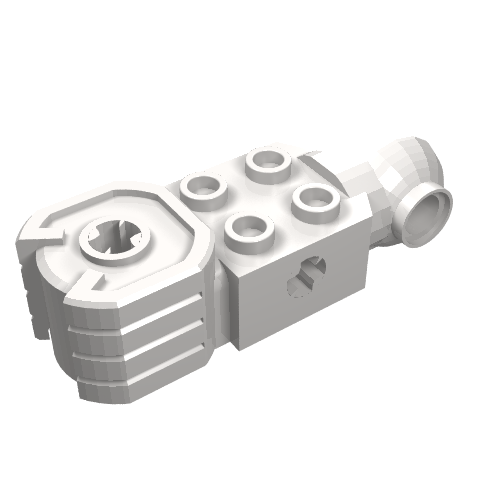 Part 47431 - Technic, Brick Modified 2 x 2 with Axle Hole, Rotation Joint Ball Half Vertical, and Fist - De BrickPlaats