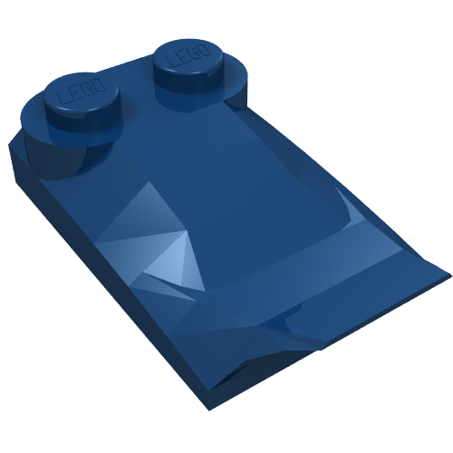 Part 47456 - Slope, Curved 3 x 2 x 2/3 with 2 Studs, Wing End - De BrickPlaats