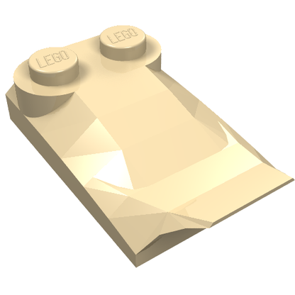 Part 47456 - Slope, Curved 3 x 2 x 2/3 with 2 Studs, Wing End - De BrickPlaats