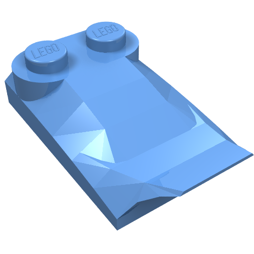 Part 47456 - Slope, Curved 3 x 2 x 2/3 with 2 Studs, Wing End - De BrickPlaats