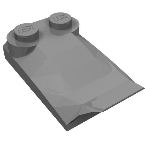 Part 47456 - Slope, Curved 3 x 2 x 2/3 with 2 Studs, Wing End - De BrickPlaats