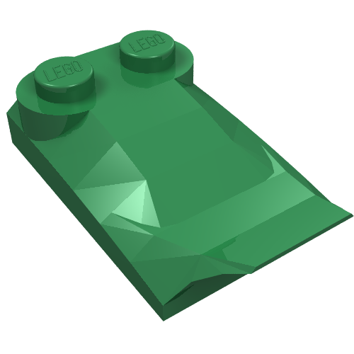Part 47456 - Slope, Curved 3 x 2 x 2/3 with 2 Studs, Wing End - De BrickPlaats