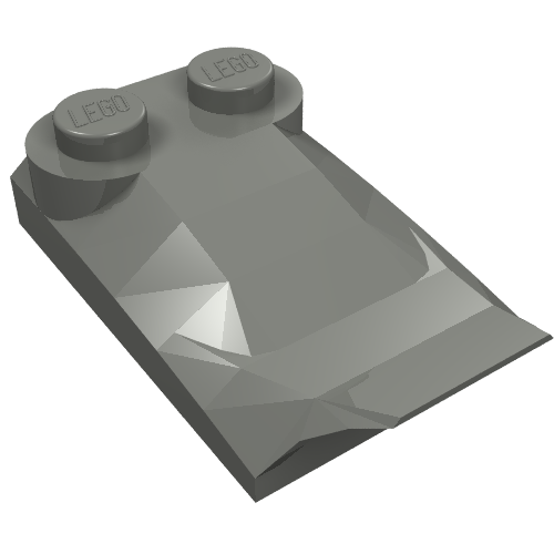 Part 47456 - Slope, Curved 3 x 2 x 2/3 with 2 Studs, Wing End - De BrickPlaats
