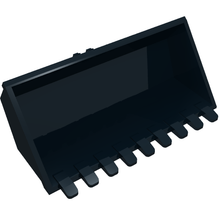 Part 47508 - Vehicle, Digger Bucket 9 Teeth 4 x 8, Flat Inside with Locking 2 Finger Hinge - De BrickPlaats