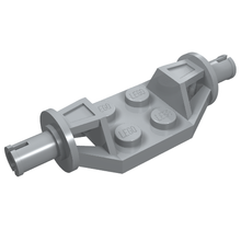 Part 47720 - Plate, Modified 2 x 2 with Wheels Holder Wide - Technic Pins - De BrickPlaats